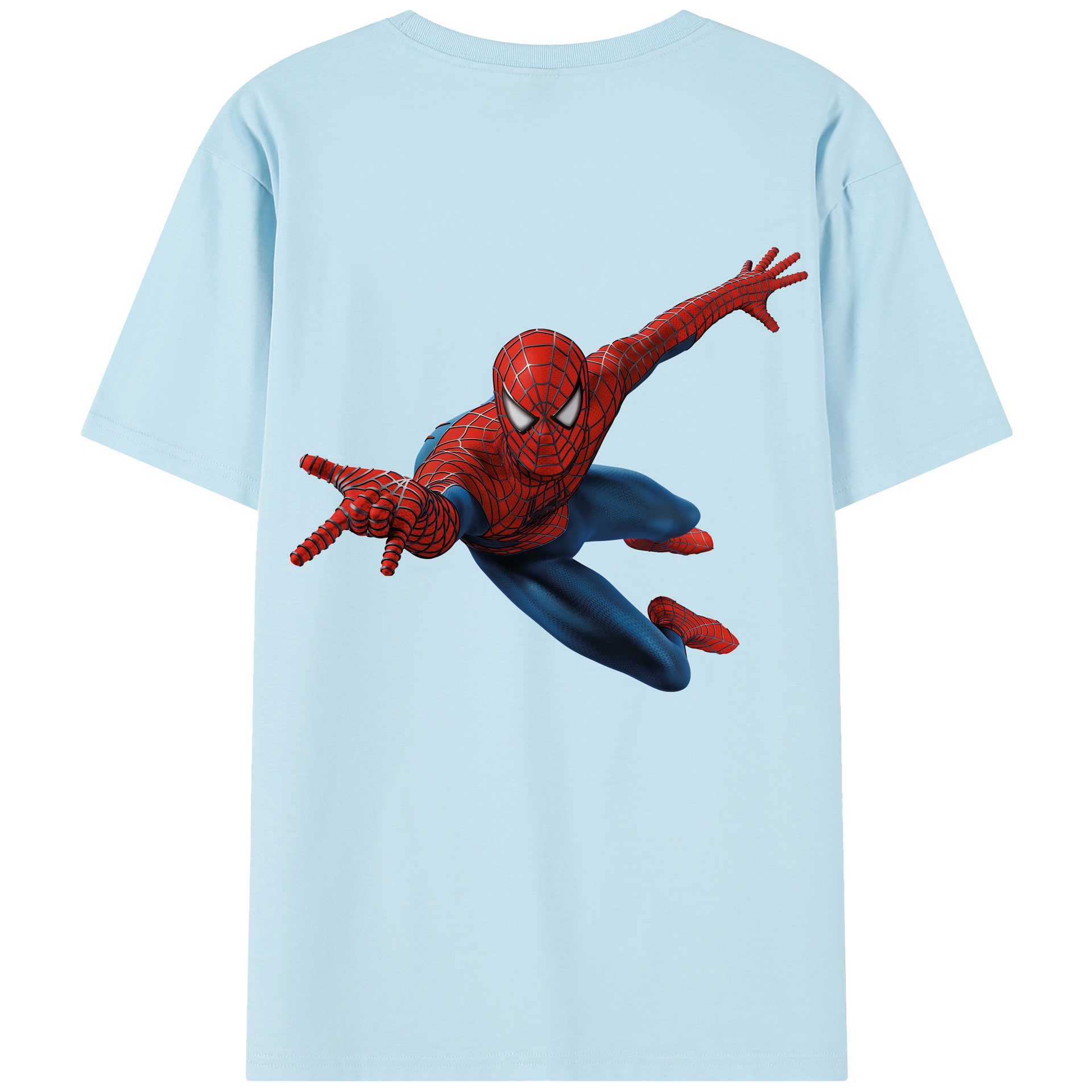 （画像用） Spider Man スパイダーマン 綿100％半袖Tシャツ（背面プリント）